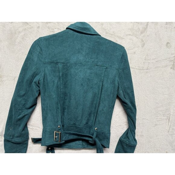 House of CB London Crop Jacket Belted Buckle Hem Wide Lapel Epaule Blazer XS - Picture 7 of 16